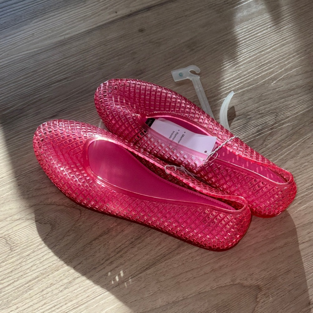 wild fable pink jellies mesh comfort ballet shoes in hot pink new - Picture 3 of 10
